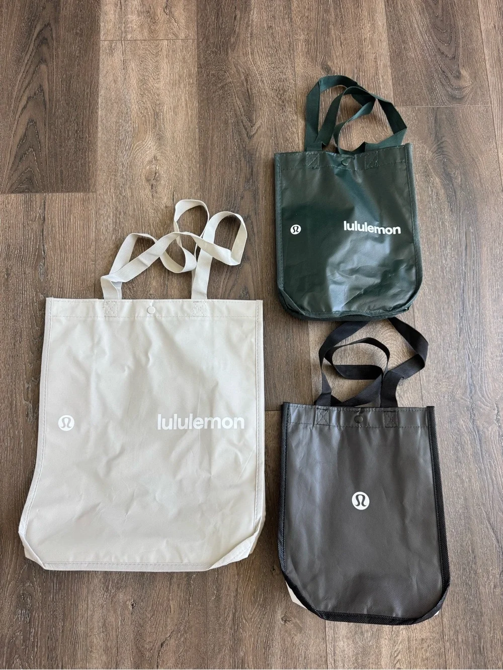 lululemon athletica Tote Bags - Cream, Green, Black